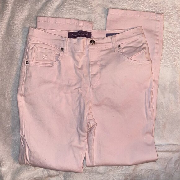 Gloria Vanderbilt Amanda Jeans NWOT Pastel Baby Pink Size 8 Petite - Picture 6 of 9